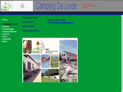 -6012866 043 2 6301 a/d an camping email foto geul info@campingdelinde.nl kampeerplaats klein lind omgev s sibb tariev telefon terug valkenburg voorzien welkom