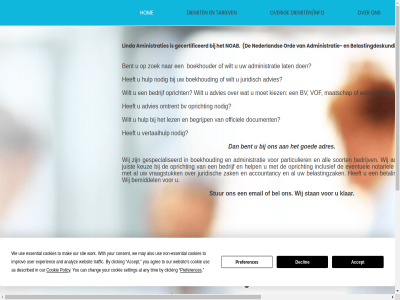 0626009697 2288 78516447 8 aangift accept accountancy administratie administraties adres advies adviser agree akt algemen all also aministraties analyz and any as at bedrijf bedrijv begrijp bel belastingdeskund belastingzak bemiddel bent betalingsregel boekhoud boekhouder btw bv by can chang clicking consent contact contactinformatie cookie cookies copyright declin deponer described dienst diensten/info document eenmanszak email essential eventuel experienc gecertificeerd gespecialiseerd gm goed help hom hulp ib ib-aangift improv inclusief info@lindaadministraties.nl inkom jaarreken juist juridisch keuz kiez klar kvk lat lez linda maatschap mak may nederland noab nodig non non-essential notariel officiel omtrent opricht ord our over particulier policy preferences reserved right rijswijk s samenstellingsverklar setting sit soort stan stur tariev tim to traffic use user vennootschapbelast veraartlan vertaalhulp vof voorwaard vraagstuk we websit wij wilt with work you your zak zoek