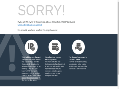 2024 a account addres and apach are be becaus ben cach changed clearing configured contact copyright correct cpanel default different dns domain effect follow for has hav hosting if instruction ip it l.l.c may misconfiguration moved must new or owner pag pleas possibl provider reached record required restart server setting sit sorry tak that the ther thes this to url verify web webmaster@tandooripalace.nl websit you your