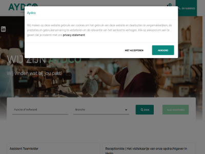 -14886925 0 06 aanbod accepter accountancy administratief afval akkoord all assistent aydco bouw branch communicatie contact cookies daarbuit detacher dienstverlen energie fod gebruik gebruikerservar gev gezondheidszorg groenvoorzien groothandel hom horeca hr industrie infra installatie instemt jou klik logistiek luchtvaart mail mak market onz opdrachtgever open over past per prestaties privacy productie receptionist reclam recreatie relevantie schoonmak sollicitatie statement teamleider techniek toerism transport uitzend vacatures venlo verbeter vergemak verhog vind visitekaartj water websit welzijn wij zakelijk zoek