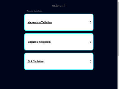 auf automatisiert bereitgestellt beziehung das dies dieser domain domain-inhaber dritter dynamisch erwerb esterc.nl generiert inhaber kauf keiner komm konn mit nutzt oder parking policy privacy programm sedo seit sie steh und vom von webseit werbeanzeig wurd