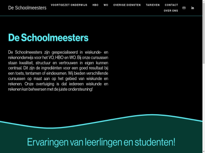 contact dienst ervar hbo leerling onderwijs over schoolmeester student tariev voortgezet wo