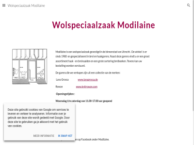 -12.00 -14.30 -17.00 -2328911 030 10.00 11.00 12.30 15 1980 22 3511 akkoord analyser assortiment bestell binnenstad brei breiboek breinaald collectie cookies euro facebok ga garen gebruik gebruikt gedeeld geopend gespecialiseerd gevestigd googl grossa grot haakgaren haakles hak ieder info@modilaine.nl informatie janet@modilaine.nl kh kost lana lever lijnmarkt merk modilain naast openingstijd opgev rowan services sind sit snap sorter t/m teven utrecht uur verker verkop verstuurd vind vindt vrijdag we winkel woensdag wolspeciaalzak www.knitrowan.com www.lanagrossa.de zaterdag