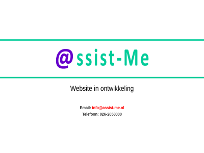 -2058000 026 email info@assist-me.nl ontwikkel telefon websit