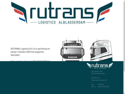 -108 06 1 10 20 2022 21 2952ad 55 6x2 86 87274337 alblasserdam auto b.v betred btw edisonweg eerst fh.500 hom info@rutrans-logistics.nl kvk logistic nl864252997b01 nr oktober onz opricht per rutran trekker volvo wegennet