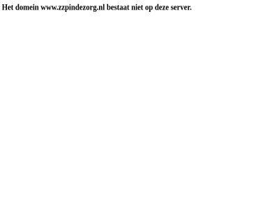 bestat domein server www.zzpindezorg.nl