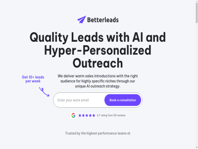 10 100 2026 3.5 4.7 56 70 a a/b about activ ads advanced ai ai-powered all an and any approach are as asked at attention audienc automated b2b based basis befor better betterlead betterleads.nl blacklist board bok both bounc brand bullet bullet-prof busines but by campaign ceo channel chatgpt clay companies company competitiv complexity condition connect consistently consultation contact contract cookie crm crowd cur currently customer customization customized daily damaged decision decision-maker deliver delivered difficulty directly do domain drip effectiv elligabl email endlessly faq features fee find firecrawl follow for frequently froling from front fully funding funnel generat get getting go googl growth has hav having help high high-quality highest highly highly-targeted hiring hyper hyper-personalisation hyper-personalized hyperpersonalisation if impressiv improved inbox increased ineffectiv info@betterleads.nl information innovativ insight instead into introduction invaluabl invest investor issues it job jurj just knowledgeabl landing lead legal leverag lik link linkedin list liv low maker marketplac method mininum model month monthly most multichannel nam ned network new nich niches nightmar no not now offer on onlin open operat or other our out outreach packages partnership pay peopl per performanc period personalisation personaliz personalized pitch platform playbok policy posting powered pricing privacy problem prof profiles profit prospect protection provid purchas qualification qualify quality question quick rat rates rating reach reaching recruitment references relevant reply reputation research respon result review right sales scaling scraping searching sell selling services shield shopping significantly solution sources spaces spam specific sportdeal.nl stand started startup strategies strategy struggling support target targeted team term testimonial testing that the their thes they thorough three through to traditional transform trusted unique unl