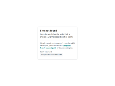 01kvq8yr3fyjp1gj7w0mj42veb for found guid id internal netlify not pag sit support tip troubleshot