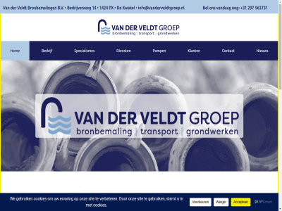 +31 14 1424 2020 2026 24 297 31 36 37 4 40 56 563731 actief advies adviser afvoer all allerlei apparatur april b.v bedrijf bedrijvenweg bel bereik best betekent bezig bodem bouw bouwput bred bronbemal bv contact copyright dag dienst dijk doe drog duurzam elk enorm ervar flow gan gebruikt gelov gewerkt goed grafisch grag groep grondwater grondwaterspiegel hel help hierbij hom hosting houd info@vanderveldtgroep.nl inzet item jar juist kelder kenn kennis klant klar kort kracht kwakel legg leiding les lever leveringsvoorwaard maatwerk markt medewerker meest mens mogelijk momentel nem nieuw ondergrond onderhoud onderscheid onz oppomp parkeergarages partnerschap past per plaatselijk pomp professionel px realisatie reserved resultat right rioler ruim samenwerk servic situaties specialismes stabiliteit stan stat stell support talud tevred tien tijdelijk topservic uitstek uitvoer uur vakkennis vakkund vandag veldt ver verder verhog verlag verstand via vrag waterpeil we wens wer werk werkzam wet wij will woord zak zin zodat zwembad