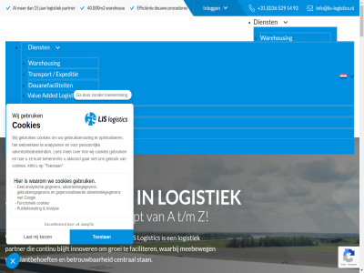 +31 0 1358 14 15 200 2007 2026 36 37.000 40.000 529 6 93 a aanbied aanspreekpunt accijn accijnsgoeder activiteit added afdrag afgedrag aflevertijd afsprak agp algemen all almer apparatur b.v beher belangrijk benodigd beschik beschikt betreff betreft betrek betrouw bied biedt binn blijft blijv breedst central certificer complet concurrer contact contactperson continu control copyright daarvor dd denk dienst dienstverlen direct distributie distributiecentrum diver douan douane-entrepot douaneactiviteit douanefaciliteit douanesoftwar douanevergunn drag duidelijk dynamisch echter efficient elk en enkel enorm entrepot europa expeditie export exportdocument exporter exportprocedur faciliteit faciliter fysiek gan gehel geleg genom gerealiseerd geval goeder grag groei grot hand hel helemal hierdor hiervan hightech hoeft houd import info@lis-logistics.nl informatie inlogg inmiddel innover international iv jar jong jouw kernactiviteit klant klantbehoeft kostenbespar laatst lading les lis locaties logistic logistiek m2 maakt maatwerk medewerker mee meebeweg milieunorm minimal modern mogelijk moment naast nagenoeg national nederland nem oktober omgev onderdel ondernem ontwikkeld onz oog opgericht opslag opslagruimt pallet partner plaats plat prijz procedures proces producer projectmanagement quality rhijnauw richt schorsing services sind snel snell soort specialist stan stat stell t/m totaalconcept total transparant transport tuss tussenkomst uitbreid uitgegroeid uitlever vacatures value vanuit vast vel verder vergunn verlegd verlen verloopt vertrag vervoer verzorg verzorgt voldoet volgen voordel voorkom voorraadbeher voorrad voorwaard voorzien waarbij wagenpark wanner war warehous warehouses we websit welk welzijn wereldwijd wij woord z zin zit zodat zodoend zorg zowel