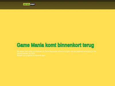 2025 achter bedankt binnenkort blijvend breng gam geduld gepland hard herlancer komt kwartal mania onlin scherm steun terug twed we wer werk