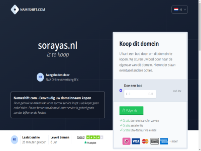 2004 2026 2288aa 24 26 6 88910652 aangebod aankoopprijs accepteert advertis allemal assistentie aud b.v bedraagt benodigd bent best betaalmethod betaalt bezit bijkom binn bod breng btw btw-factur cad chf commissie currency czk dienst direct direct-kop dkk doe domainexpert domein domeineigendom domeinnam doorlooptijd duurt e e-mail eenvoud eigenar enig enkel escrow eur eventueel excl extra factur gat gbp gebeurt gebruik gegeven gehel geinteresseerd geled gemiddeld gratis hieronder hkd hoelang huf jpy jullie kop koper kost kunt kvk laatst languag levert loopt mail mak menu minut mogelijk nameshift.com nauw nb nederland nl nl864820458b01 nok nva nzd onlin onz open opties overdracht overdrag overeengekom pln prijs reken rijswijk risico ron sam sek servic sgd sinc slecht snel sorayas.nl stan steenplaetsstrat stur transfer uiteraard usd uur veelgesteld veilig verkoper verkrijg via volgend voordat vrag welk werk wij wilt zar zodat zorg