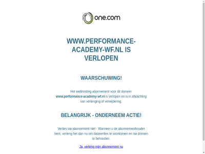 abonnement abonnementhouder actie afwacht behoud belangrijk bent dataverlies domein ondernem verleng verlies verlop verwijder voorkom waarschuw wanner webhost www.performance-academy-wf.nl