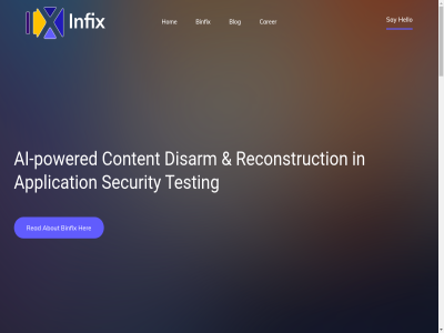 about ai ai-powered application binfix blog carer content disarm hello her hom infix powered read reconstruction say security testing