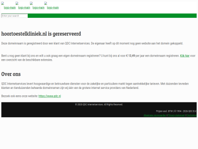13 1994 2020 2026 49 aantrek algemen all b.v beheerd bent beschik betrouw bezoek btw dienst disclaimer domein domeinnam duizend een eig eigenar excl extensies gekoppeld geregistreerd gereserveerd grag groter hoogwaard hoortoestelkliniek.nl internet internetservices jar klant klik kunt levert markt moment nederland onz overzicht particulier per prijz privacy provider qdc registrer reserved right servic statement tariev tevred tienduiz voorwaard websit wij wilt www.qdc.nl zakelijk