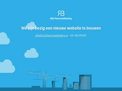 -46230097 06 app bezig bouw creat info@rb3planontwikkeling.nl next nieuw planontwikkel rb3 we websit