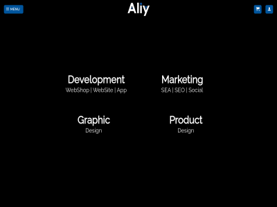 aliy app design development fotografie ga graphic huisstijl inhoud it market menu product productfotografie sea seo social webshop websit