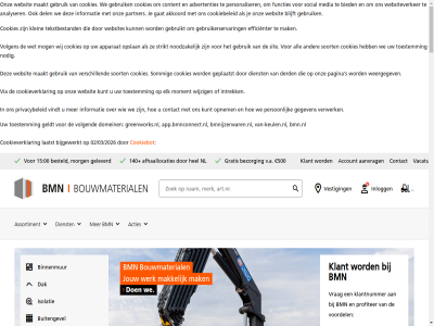 -06 -09 -10 -2025 .. 00 02 02/03/2026 100 140 15 2 2.192.1.4 2025 2026 24 24/7 28 500 70 aanbied aanmeld aanvrag account actiekrant acties actualiteit advertenties advies afbouw afhaallocaties afsprak akkoord algemen all analyser app app.bmnconnect.nl apparat ardex artikelbestand assortiment bedrijventerrein beeldbank bekijk beloftes best bestat bestel besteld bestell betal beton bezorg bied biedt bijgewerkt binnenmur blijft blijv bmn bmn-vestig bmn.nl bmnijzerwaren.nl bouw bouwmaterial bouwplat bouwprofessional breidt buitengevel buurt certificer chemie circulair club communicatie connect contact containerservic content cookiebeleid cookiebot cookies cookieverklar dak de dekking del derd deur dichtsbijzijnd dienst digital direct domein download duurzam eerder efficient efficienter eig elektrisch elk emissievrij eruitziet factur facturatie flexibel functies gat gebruik gebruikerservar gebruikt gegeven gekocht geldt geleverd gemak geopend geplaatst gereedschap gevestigd gewon gloednieuw gratis greenwork greenworks.nl groothandel hebt hecht hel hoofdkantor hout ijzerwar informatie inlogg inschrijv intrek introducer inzien isolatie jij jou jouw juist juni kennis kennisblog keuken klant klantenservic klantnummer klar klein korting kozijn krant kunt laatst lad land landelijk leanwork les lever leverancier levert logistiek maakt maart magazin mak makkelijk medewerker media meest merk mid mijnbmn missie mog moment morg mosa mvo nederland nieuw nieuwegein nieuwsbrief nieuwsgier nl nodig noodzak offert ogen onderstaand onlin onz openingstijd oploss opnem opnieuw opslan order outlet overal overvecht pagina partner per person personaliser plat policy prefab prijskraker prijswijz prijz privacy privacybeleid profiter project re re-tile-system recht referentie regio ring s samenwerk sanitair scherp servic showrom sind sit slimm snel social sommig soort specialism specialist stan stap status strikt system team tegel tegelafwerk tegelsystem tekstbestand terecht til toegang toestemm
