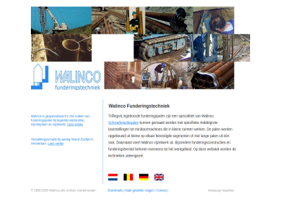 -2008 1998 aanleg all amsterdam behor beperkt bevestigd bijzonder boorstell contact daarnaast download een elkar evenen funderingherstel funderingsconstructies funderingsherstel funderingspal funderingstechniek gemaakt gespecialiseerd gesteld ingeboord injectiepal klein lang les mak middelgrot miniboormachines noord noord-zuidlijn opgebouwd pal recht ruimt schroefinjectiepal segment specialist specialiteit specifiek stuk techniek trillingsvrij trillingvrij uiteengezet vak verder verzakkingsschad vijzelwerk voert voorbehoud vrag waalweb walinco webdesign webstek werk werkgebied werkruimt zuidlijn