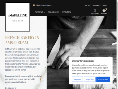 10 13 2025 3 95 a aanpass accepter advertentie advertenties afgebak akkoord algemen ambacht amsterdam analyser appel appeltaart assortiment baguettes bakery beid bereid bestel bied blanc boter boul boulanger boulangerie brod carrotcak chef citroen contact cookies copyright croissant dag dagelijk disclaimer elk enkelvoud eten for fran frankrijk french frenchbakery ga gat gebak gebruik gemaakt gepersonaliseerd gev gezell goed grondstoff heerlijk hel hen hierdor info@lmfrenchbakery.nl ingredient inhoud italiaan keuz klik kom kunstmat la lamadelein lang lat legg lekker lekkernij liefd locatie lunch madelein mel merinque moment mooi ontbijt ontbijtbox onz oorsprong oprichter our passie passion patisserie patissier precies privacy privacybeleid product proef profession pur realisatie resulteert roomkas ruim rustiek sedero.nl speciaal stat stor stores strak surfervar taart tart tartelet team the toevoeg topkwaliteit topping traktaties tussendoortj ver verbeter verker vertell vestig vind vindt visit vitrin vol voorliefd voorwaard waarder walnot we weiger wer wij winkelmand zelf zien zit zoal zoekt