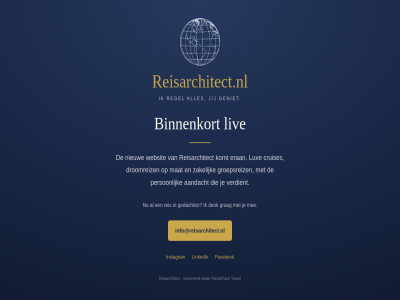 2 aandacht binnenkort cruises denk droomreiz eran face2face facebok gedacht geniet grag groepsreiz groning info@reisarchitect.nl instagram jij komt linkedin liv lux mat mee nieuw operer person regel reis reisadviseur reisarchitect reisarchitect.nl reiz travel verdient websit zakelijk