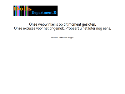 beheerder excuses geslot klik later logg moment onderhoud ongemak onz probeert webwinkel