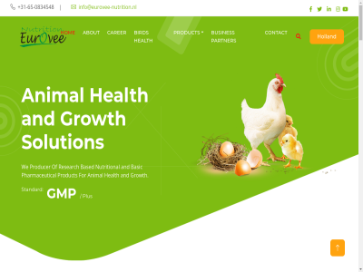 +31 -0834548 -65 about and animal based basic bird busines carer contact eurovee eurovee-nutrition fed for gmp growth health holland hom info@eurovee-nutrition.nl nutrition nutritional partner pharmaceutical plus premixes producer product research solubles solution standard water we