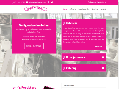 077 11 11.00 15 16.30 20.00 2023 21.00 31 398 5 5961gh 87 afhal apparatur assortiment begrip bekijk belangrijkst bestel bestell betal bezoeker bezorg bied broodjes broodjesservic cafetaria cater contact contactlos diner dinsdag donderdag drank drijfver e e-mail eenvoud eis eten facebok facebookpagina faciliteit foodstor frites garant gat gemak geniet geslot gratis herstrat hom horst hygien ideal ijs info@johnsfoodstore.nl jar jf john keuk kinder koffie kwaliteit lang lekker les link lunch maaltijd maandag mail menu minimal nieuwst onlin ontspann onz openingstijd order pannenkoek prijz proef ruim s serviceniveau sfer snack snel speelhoek stan strengst tel terug tijden uitgebreid uitsmijter uur vacatures veilig vel verder verwenn via voldoet volop voorzien vrijdag webshop websit wifi wij wilt woensdag zaterdag ziet zondag