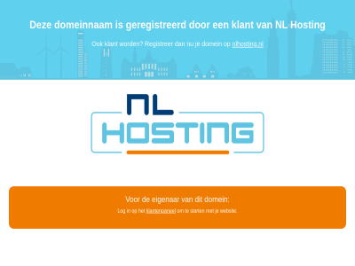 domein domeinnam eigenar geregistreerd hosting klant klantenpanel log nl nlhosting.nl registrer start websit