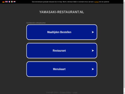 2024 copyright legal policy privacy yamasaki-restaurant.nl