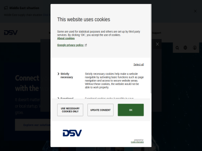 a abl about accept acces acros act activat ads advertiser all and appear are areas as basic be bevindt busines by carer chain chang changes classify click clicking clos collect connect consent cookie cookies display doesn dsv east explor for function functional ga gedetecteerd global googl grow help her how huidig ide if individual information insight instanc intention interact interest it kies lang languag local logistic lokal mak market matter middl mor navigabl navigation necessary nederland netherland nl not ok only onz or other our owner pag party policy possibl powered powerhous preferred privacy proces properly provider publisher purposes re read region relevant report run sav search secur select services set situation solution som startup statistical strictly such supply support sustainability t that the thes third third-party this thus to together track transport unclassified understand up updat use used user uses valuabl verder visitor way we websit websites wereldwijd why with without work world would x you your