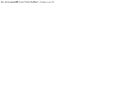 7.0.1 7.3.33 7.4 at but least php requires running server version wordpres your