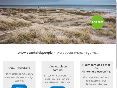 aangedrev ander beschik bezet bouw coder contact domein droomwebsit eenvoud eig enig gehost gemak helpartikel klantenondersteun kunt les nem one.com onz snel vind websit www.beachclubpeople.nl