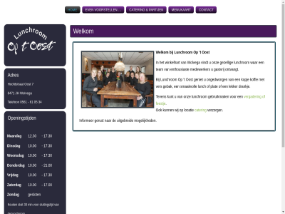 05 0561 10.00 12.30 17.00 17.30 21.00 34 61 7 8471 adres by cater contact designed dinsdag donderdag drankj enthousiast even feestj fototekst.nl gastvrij gebak gebruikmak geniet gerust geslot gezell hom hoofdstrat informer jh koffie kopj kunt lekker locatie lunch lunchrom maandag medewerker menukaart mogelijk ongedwong ontvangt onz oost openingstijd partij plat smaakvoll t team telefon teven uitgebreid ver vergader verzorg vindt voorstell vrijdag war welkom wij winkelhart woensdag wolvega zaterdag zondag