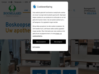 0172 10 100 21 213 2771pd 34 78 accepter adresgegeven apothek boomgaard boskop contrast cookieverklar hom hoofdmenu informatie instell menu privacy services submenu tekst tekstgrot vergrot verklein weiger