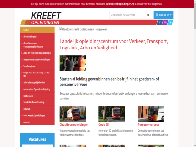 0528 1 10.000 100 16 17 2025 2026 26 3 3.500 40 55 7.500 77 7772 7901 8 9001 9202 95 a a1 a2 a28 aangebod aanhanger aanhangwag aanler aanspreekpunt aantal actualiser adr aed alarmer all am antislip antislipcursus antisliptrain arbo auto automatisch autorijbewijs autorijles avond b baantrain band basisopleid basisveil bc be bedrijf bedrijfshal bedrijfshulpverlen bedrijfsnoodplann bedrijfsongevall bedrijfswagen behal behor bekijk bereik beroepsgoederenvervoer beschik beschikt bespar bestelwagen bestrijd bestuurder bhv biedt binn binnenkort brand brandstofbespar brandstofverbruik brom brommobiel bus buschauffeur busrijbewijs c c1 c1e camper cbr ce centrum certificat chauffeur chauffeursopleid cod compact complet contact cursist cursus cursusdata d daarbij daf dag dagdel defibrillator deskund direct diver doorzam dracht e e-bestelwagen een eerst ehbo elektrisch erkend ervar evacuer examencentrum exploitatiekost extern formulier friesland geautoriseerd gebied gecertificeerd gestart gev gevar gewenst gezondheidsverklar goeder groep hal hardenberg hav heftruck heftruckcertificat hel hierdor historie hom hoofdgebouw hoofdkantor hoogeven hulp incompany info@kreeftopleidingen.nl inschrijv iso jar jij juli kantin kantoorruimtes kargo kennis kg knobb kort kreeft landelijk langer leiding leslokal let levensdur licht locatie locaties logistiek lzv m.b.t m2 maatwerk machtig mail man milieuvriend minder ministerie modern mogelijk momentel motor motorrijbewijs multifunctionel naast naschol nederland nem nieuw oefenterrein omgev ondergebracht ondernemersopleid ongevall onz open openstaand opgeleid oplegger opleid opleider opleidingscentrum opleidingstraject organisatie perfect personenvervoer praktijkcursuss praktijkless praktijktrain pretless privacyverklar reachtruck reachtruckcertificat regel regulier remm richtlijn rijbewijs rijd rijgedrag rijles rijopleid rijschol rijvaard rijvaardigheidstrain rotterdam routebeschrijv ruim scholing scholingsmanager slecht snorfiet sob specifiek 