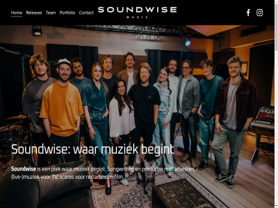 artiest begint contact film grot hom liv muziek plek portfolio productie reclames releases scores songwrit soundwis team tv volled war weergev
