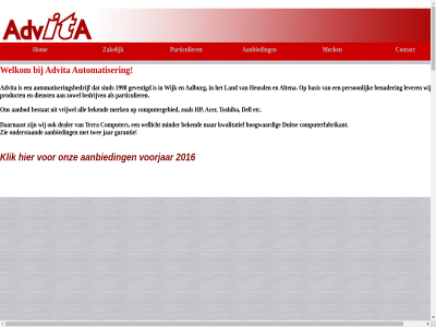 1998 2016 aalburg aanbied advita altena automatiser automatiseringsbedrijf basis bedrijv benader contact dienst gevestigd heusd hom klik land lever merk onz particulier person product sind voorjar welkom wij wijk zakelijk zowel