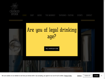 00 06 105 14 14635872 16 19 2021 2025 22 2242kl 23 a accept addres age agree all allow are as at ber bespok bistro bites brew brewery brewing by call centr classical collection completely contact continue cookies craft crooked declin different drinking event fri hav he hom hour how info@crookedspider.nl inspired installed interact international it langstrat larg legal lik limit locally mor on open or our outspok policy privacy rang read rom s sat see series setting shop sit spider styles such sun sunday t taprom tasting tel the thu thursday to us use wassenar we web websit which with without world yes you