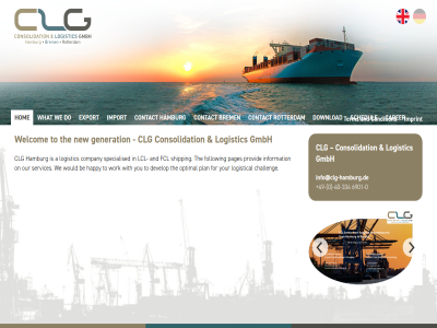 +49 -0 -334 -40 0 6901 a and be brem challeng clg company condition consolidation contact develop do download export fcl follow for generation gmbh hamburg happy hom import imprint info@clg-hamburg.de information karrier lcl logistic logistical new on optimal our pages plan provid rotterdam schedul services shipping specialised term the to we welcom what with work would you your