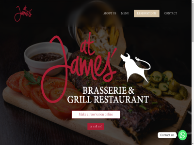 +31 0 1 10.30 1012 11 12 2026 4 43682172 45 6 9 a about am amsterdam at brasserie call contact content damrak e friday grill info@atjames.nl james lk main mak menu monday onlin open or pm reservation restaurant saturday skip sunday t thursday to tuesday us wednesday