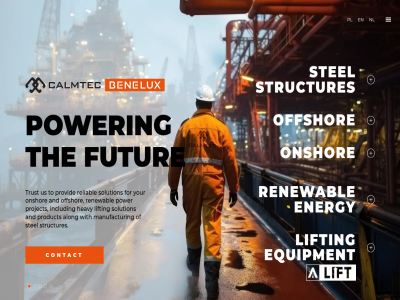 along and benelux calmtec contact energy equipment for futur heavy includ lifting manufactur nl offshor onshor pl power product project provid reliabl renewabl solution stel structures the to trust us with your