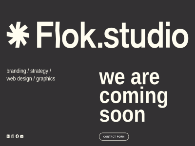 are branding coming design envelop facebok flok graphic instagram linkedin son strategy studio we web