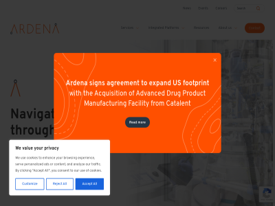 about accept acquisition ads advanced agreement all analyz and ardena browsing by carer catalent cdmo challeng clicking consent contact content cookie cookies customiz dep developer development drug enhanc event expand experienc expertis facility footprint from global guides innovativ integrated leading manufactur molecul mor nanomedicin navigat new or our personalized platform privacy product read reject reliably resources scientific serv services sign terrain the through to traffic us use value we with you your