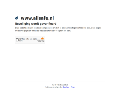 9f2dd0b6ab228ed2 bent bescherm beveil beveiligingsservic bot cloudflar controleert even gebruikt geduld geverifieerd id pagina prestaties privacy ray schadelijk terwijl websit weergegev www.allsafe.nl