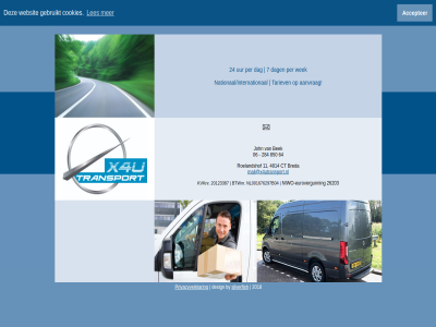 06 11 20123387 2018 24 26203 284 4814 64 7 850 aanvrag accepter bek breda btwnr by cookies ct dag design eurovergunn gebruikt international john koeriersdienst kvknr les mail@x4utransport.nl nationaal/internationaal national niwo niwo-eurovergunn nl001676297b04 per privacyverklar roelandshof silverfish tariev uur websit wek x4utransport