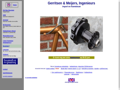 11 2 airnimal bagagedrager band basiscursus bedrijfshistorie bestell c click contact copyright english extern extra fiet flag forenglish framebouw gerrits giner hebbed hom ideal import ingenieur kabel komt lager leesvoer ler m m-giner maatframes man mededel meijer mountain nieuw nieuwst old onderdel prikbord reparatiecursus schijfremm shop sitenavigator sleutel son trek version x
