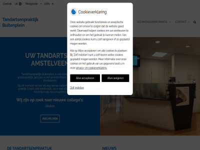 1 10 100 aangeslot accepter amstelven bevorder buitenplein collega contact contrast cookieverklar e e-mail geleg gezondheidsinformatie groepspraktijk hom hoofdmenu inschrijv instell knmt konink kunt maatschappij mail menu modern moment nederland nem nieuw onz patient praktijk privacy ruim s stadshart submenu tandart tandartsenpraktijk tandheelkund tekst tekstgrot telefonisch vacatur vergrot verklein via websit weiger wij winkelcentrum zoek