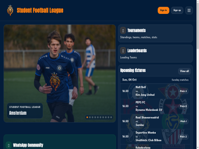 04 1 11v11 16 18 2 20 2022 2023 2026 3 30 35 4 5 a about accessibl activities adult affordabl all amsterdam and announcement are as at background beautiful becam beginn bilbao championship city club community compet competition competitively condition contact daily december deportivo do down dozen drieburg dynamo email enjoy era event every everyon fc find fixtures follow football for friend fun gam get grassrot grown has her info instagram join jong just kebabcelona kim leaderboard leading league level long looking maijard mak marking match matches met mission molenbek mor new null oct offer officially or organiz other our pep per pitch plac play player premier pric rapidly re real recognized regardles regular s samba semester semester-long september sfl shawarmadrid sign sinc skill smashburger social sponsor sportpark standing stat stichting student studentensport studentfootballleaguenl@gmail.com studentleaguenl sun sunday sv team term the thousand to touch tournament unathletic united university up upcom us vatican view vs wanka we welcom well what whatsapp when wher whether who you young youth