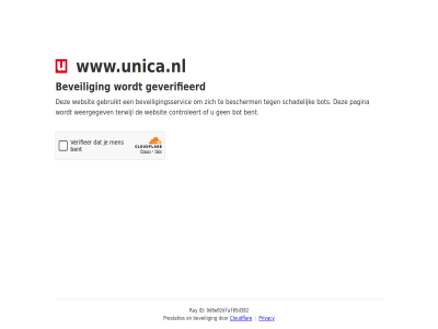 9d0e02dfaf05d382 bent bescherm beveil beveiligingsservic bot cloudflar controleert even gebruikt geduld geverifieerd id pagina prestaties privacy ray schadelijk terwijl websit weergegev www.unica.nl